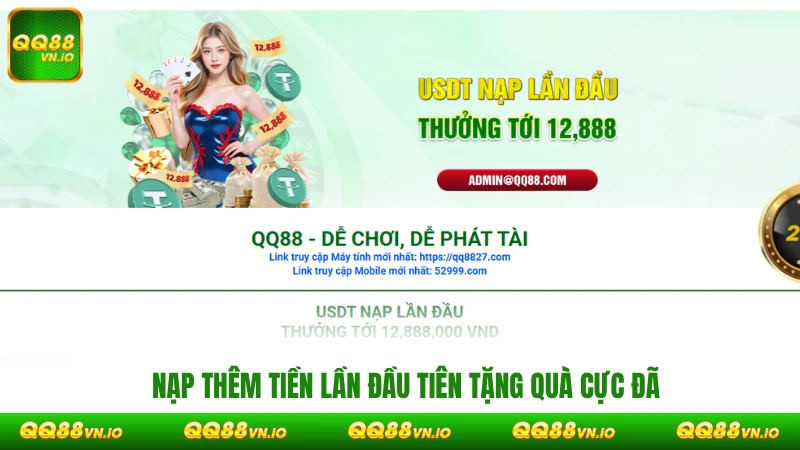 Nạp thêm tiền lần đầu tiên tặng quà cực đã